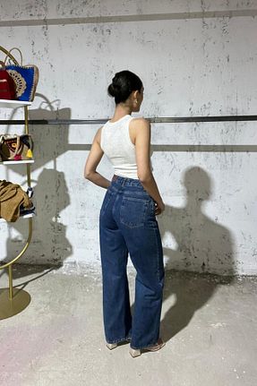 شلوار آبی زنانه پارچه KÜBRA - کد 836597745