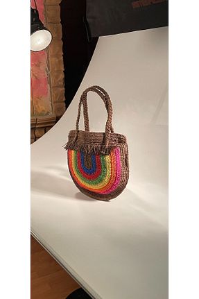 کیف دوشی مشکی زنانه حصیر Home - کد 829100668