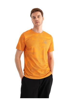 تی شرت نارنجی مردانه رگولار پنبه (نخی) کد 829185475