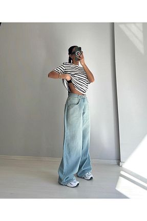 شلوار آبی زنانه پنبه ای DEEFWEAR - کد 803529170