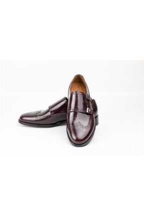 کفش کلاسیک زرشکی مردانه پاشنه کوتاه ( 4 - 1 cm ) کد 736018551