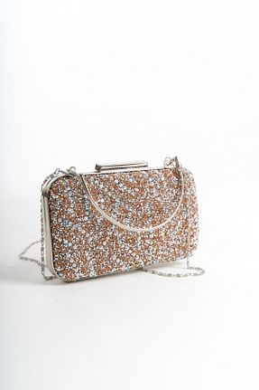 کیف مجلسی متالیک زنانه Moda Değirmeni - کد 836337420