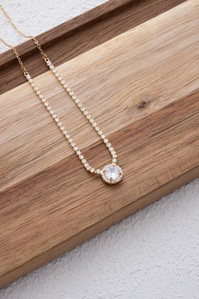 گردنبند استیل ( فولاد ) طلائی زنانه استیل ضد زنگ ByFlorya Jewelry - کد 836352554