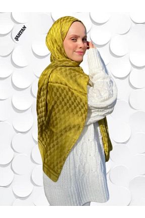 روسری سبز پنبه ای ŞahTan - کد 818229879