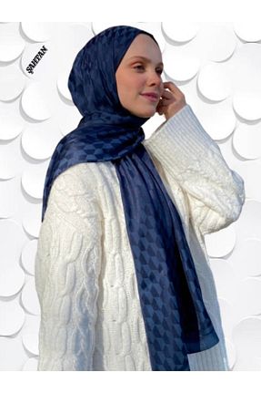 روسری سرمه ای پنبه ای ŞahTan - کد 818228798
