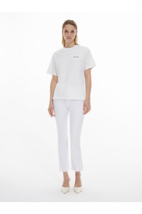 تی شرت سفید زنانه رگولار کد 827634543