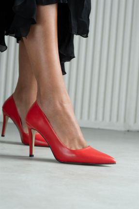 کفش استایلتو قرمز پاشنه نازک پاشنه متوسط ( 5 - 9 cm ) کد 165846324