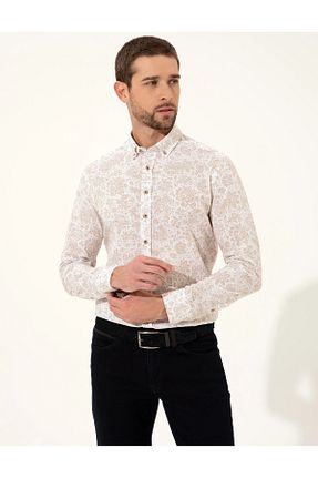 پیراهن قهوه ای مردانه رگولار Pierre Cardin - کد 268612944