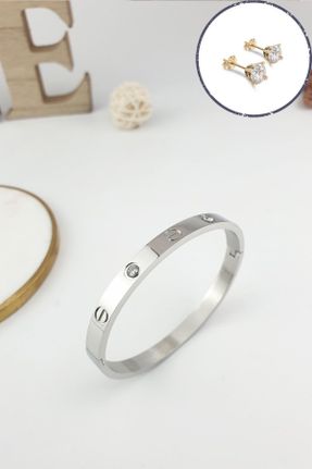 دستبند استیل زنانه فولاد ( استیل ) کد 51110363