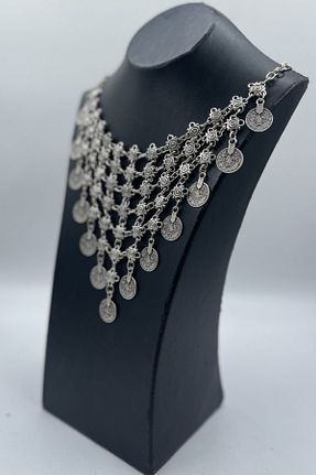 گردنبند جواهر قهوه ای زنانه روکش نقره Vesaire Accessories - کد 777720628