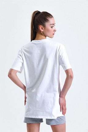 تیشرت سفید زنانه رگولار pulur.co - کد 732150322
