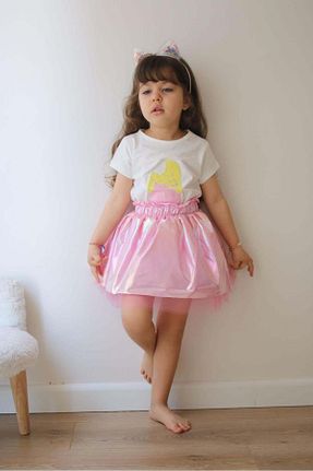 ست بالاتنه و پائین تنه صورتی بچه گانه جین MİNİKO KİDS - کد 834674936