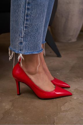 کفش استایلتو قرمز پاشنه ضخیم پاشنه بلند ( +10 cm) کد 803384224