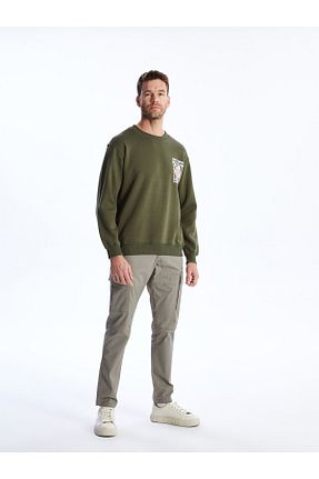 شلوار پارچه ای خاکی مردانه فاق نرمال LC Waikiki - کد 795459919