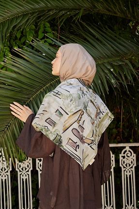 روسری خاکی %100 پنبه Fresh - کد 836360828