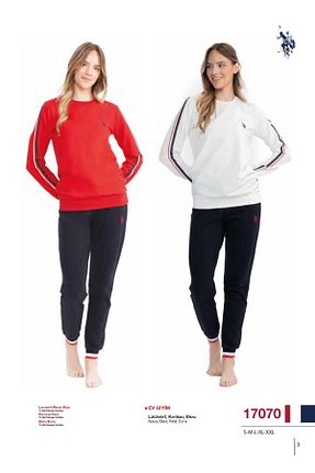 ست لباس راحتی سرمه ای زنانه ساده U.S. Polo Assn. - کد 836369689