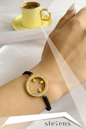 دستبند استیل (فولاد) طلائی زنانه استیل ضد زنگ STEVENS - کد 779768025