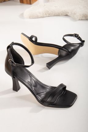 کفش مجلسی مشکی زنانه پاشنه ضخیم پاشنه متوسط ( 5 - 9 cm ) چرم مصنوعی کد 809156508