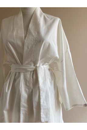 کیمونو سفید زنانه پنبه (نخی) بافتنی کد 819442466