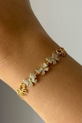 دستبند جواهر طلائی زنانه روکش طلا کد 836530704