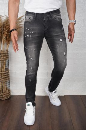 شلوار جین طوسی مردانه پاچه رگولار جین پوشاک ورزشی استاندارد کد 775601766