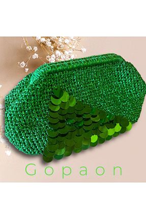 کیف پورتفوی و کلاچ سبز زنانه Gopaon - کد 836624490