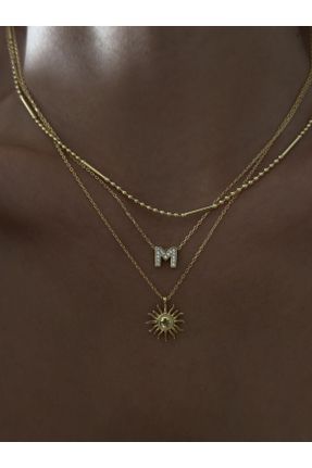 گردنبند نقره طلائی زنانه کد 771295917