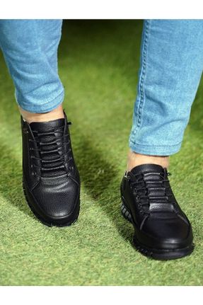 کفش کژوال مشکی مردانه چرم مصنوعی پاشنه کوتاه ( 4 - 1 cm ) پاشنه ساده کد 444552833