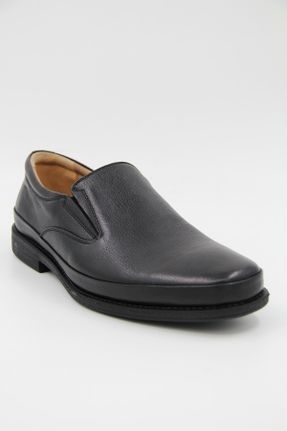 کفش کلاسیک مشکی مردانه چرم طبیعی پاشنه کوتاه ( 4 - 1 cm ) پاشنه ساده کد 266890147
