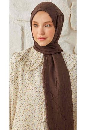 شال قهوه ای زنانه پنبه ای HAR-UM Ticaret - کد 276457761