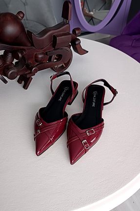 کفش کلاسیک زرشکی زنانه پاشنه کوتاه (1 - 4 سانتی متر) LA CALZATURE - کد 836691207