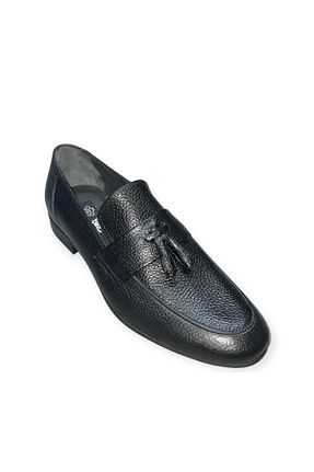 کفش کژوال مشکی مردانه چرم خالص şık kundura - کد 836724005