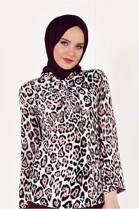 بلوز حجاب صورتی زنانه Straight TRENDTESETTÜR - کد 59148078