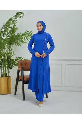ست بالاتنه و پائین تنه حجاب سرمه ای زنانه رگولار EDALİNDA - کد 815941730