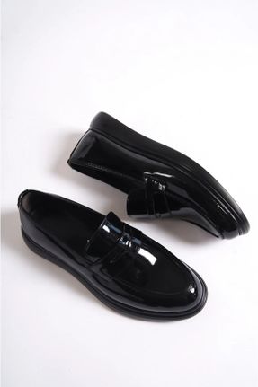 کفش کلاسیک مشکی مردانه چرم لاکی پاشنه کوتاه ( 4 - 1 cm ) پاشنه پر کد 807345994