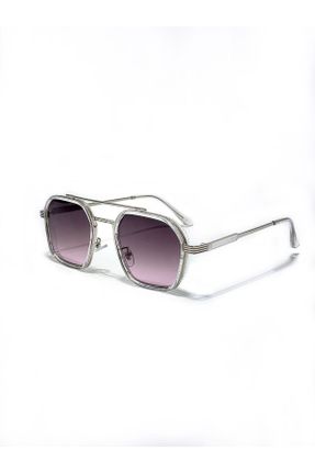 عینک آفتابی زرشکی مردانه 54 UV400 ترکیبی سایه روشن کد 823166702
