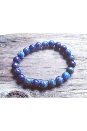 دستبند جواهر آبی زنانه سنگ طبیعی کد 337032893