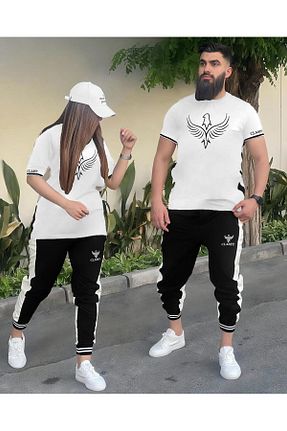 ست کرمکن اسپرت سفید زنانه پنبه ای CLASSY.MODA - کد 836744834