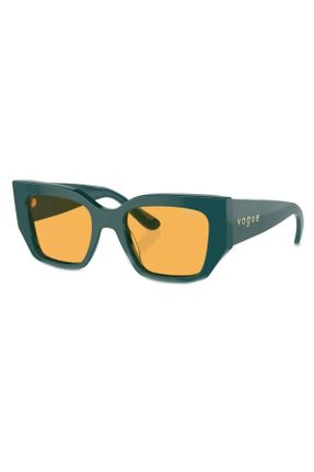 عینک آفتابی سبز زنانه 51 UV400 آستات آینه ای هندسی کد 829647885