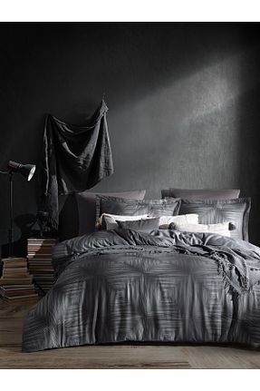 روتختی دونفره طوسی پنبه - ساتن BED LİNE - کد 836864788