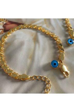 دستبند استیل طلائی زنانه روکش طلا کد 192291239