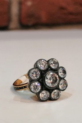 انگشتر جواهر متالیک زنانه کد 39837527