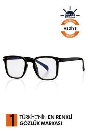 عینک محافظ نور آبی مشکی زنانه 48 مات UV400 کد 836896509