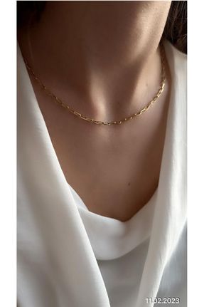 گردنبند نقره طلائی زنانه کد 150696882