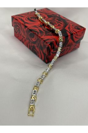 دستبند استیل طلائی زنانه فولاد ( استیل ) کد 766820167
