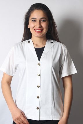 کت سفید زنانه رگولار Sude - کد 119800475
