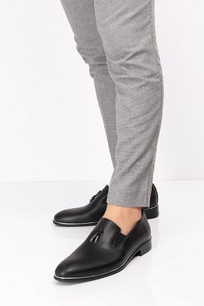 کفش لوفر مشکی مردانه چرم لاکی maximoda - کد 119974174