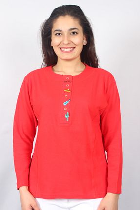 بلوز قرمز زنانه ساده Sude - کد 120112215