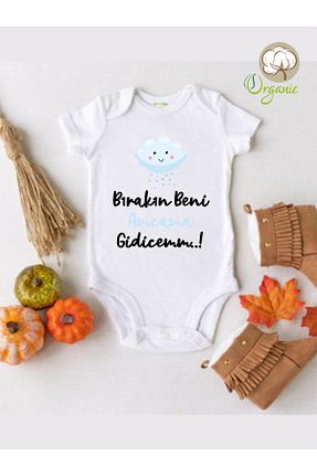 بادی و سرهمی نوزادی سفید بچه گانه پنبه ای Genel Markalar - کد 120460836