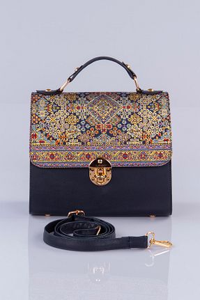 کیف دوشی سرمه ای زنانه چرم مصنوعی MOTTİF İSTANBUL - کد 46042009
